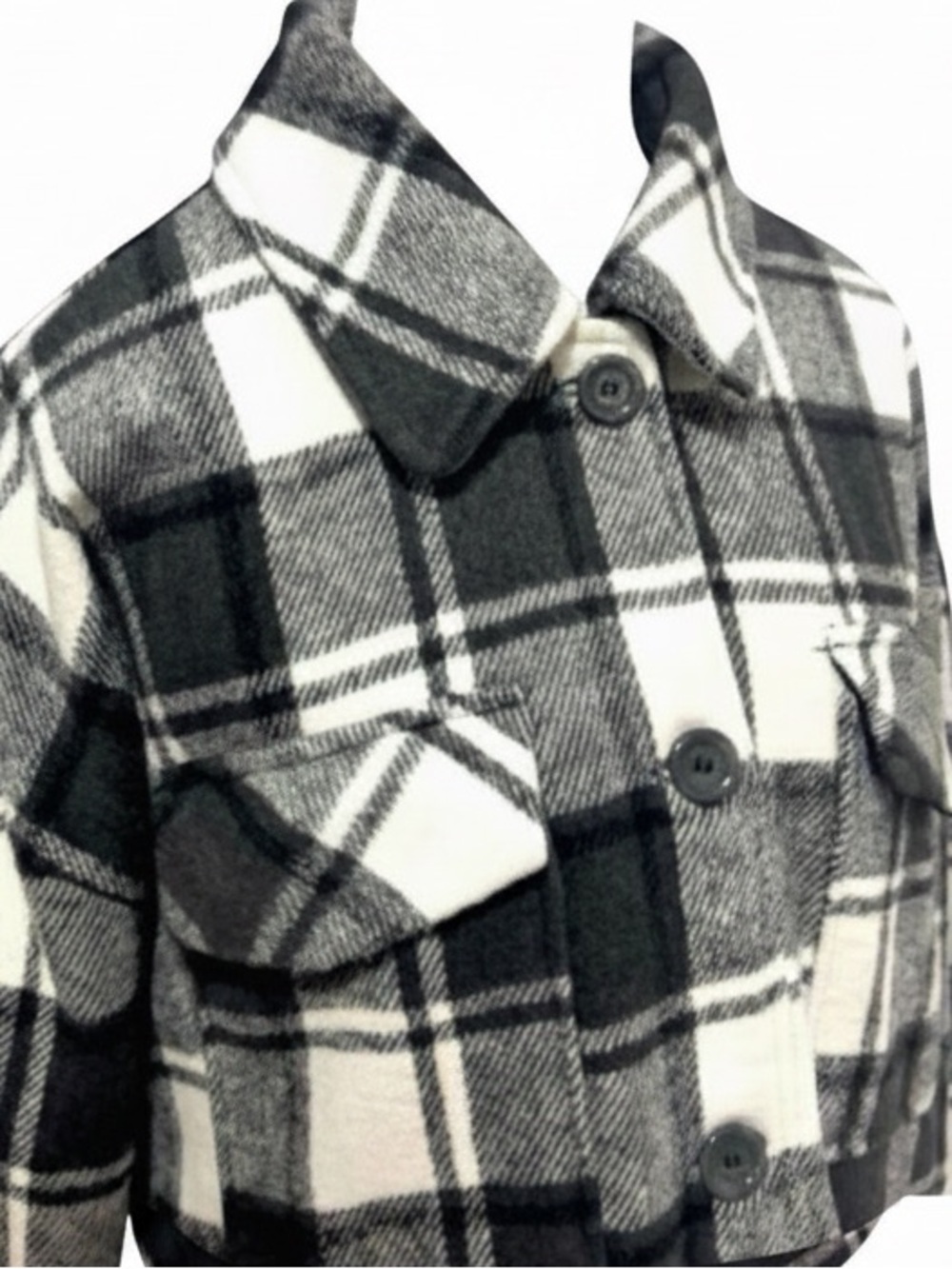 Garage Women’s Plaid Button-Up Coat. Size Large - Picture 8 of 11